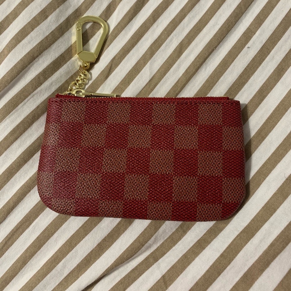 Checkered coin purse